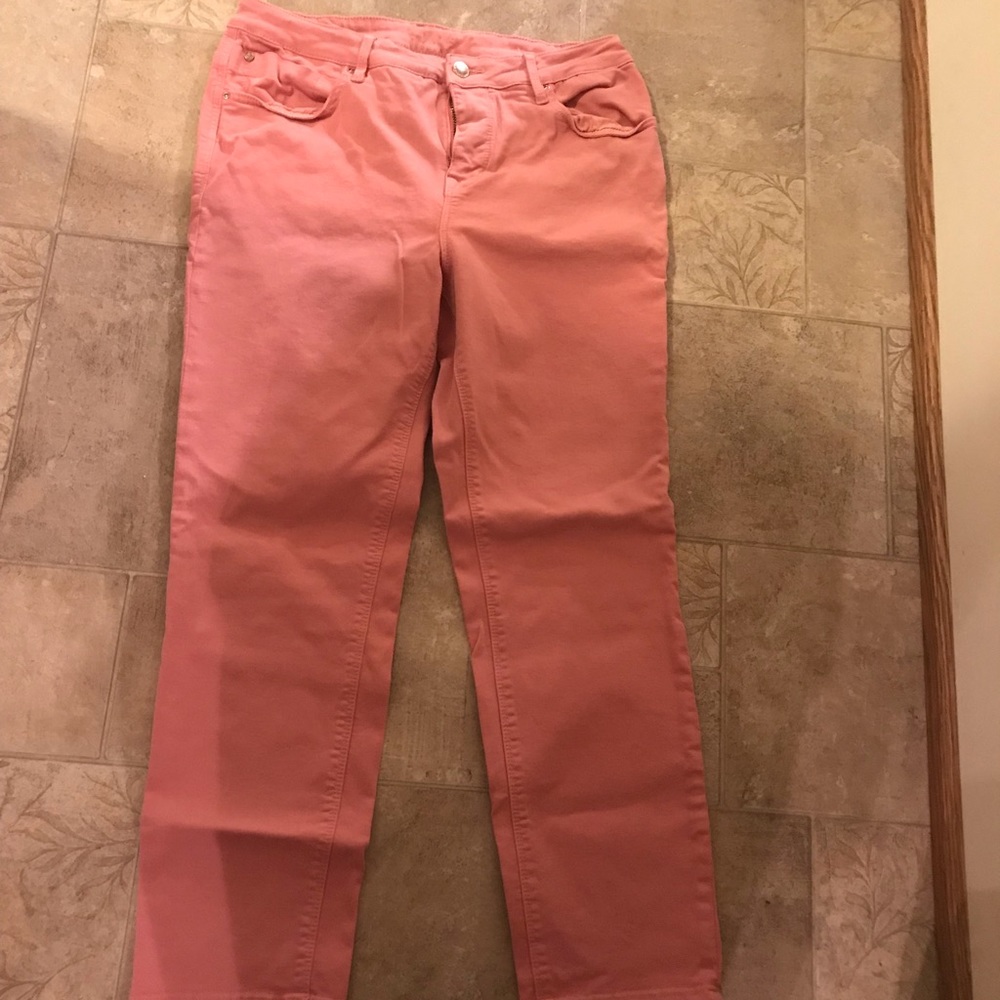 Curve appeal minimalist peach colored jeans/ size 10